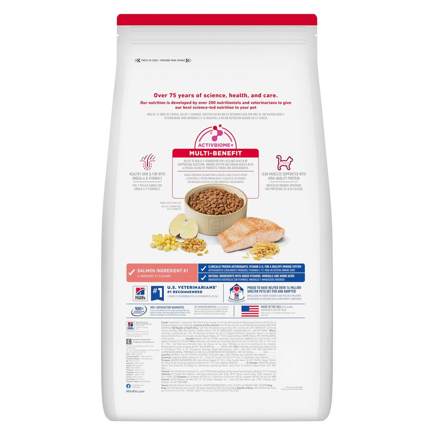 Hill's Science Diet | Alimento seco para gatos adultos Adult. Receta de salmón