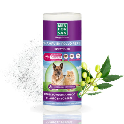Menforsan Champú en polvo anti insectos para perros y gatos 250 g · foto oficial