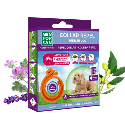 Menforsan Collar Anti-insectos para razas pequeñas con margosa, geraniol y lavandino · foto oficial