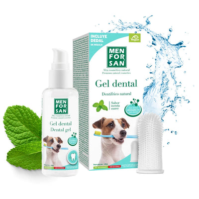 Menforsan Gel dental para perros con dedal 60 ml · foto oficial
