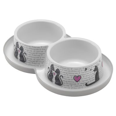Moderna Double Trendy Dinner Cats in Love Small · vista del producto