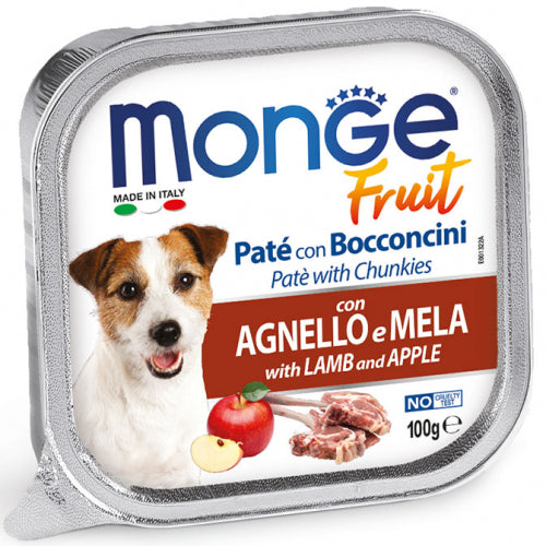 Monge | Alimento húmedo para perros adultos Fruit. Cordero y manzana