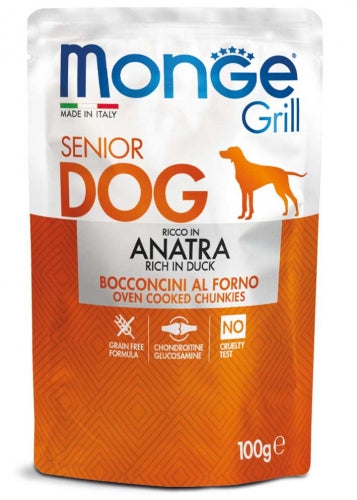 Monge | Alimento húmedo para perros maduros Grill. Pato