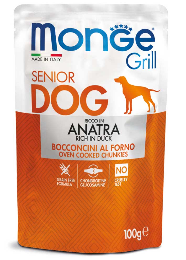 Monge | Alimento húmedo para perros maduros Grill. Pato