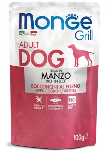 Monge | Alimento húmedo para perros adultos Grill. Cordero y vegetales