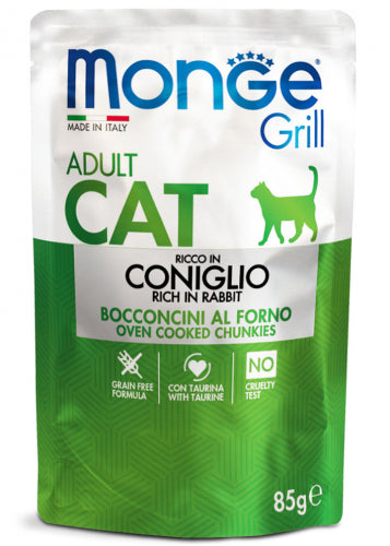 Monge | Alimento húmedo para gatos adultos esterilizados Grill. Trucha