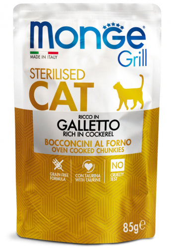 Monge | Alimento húmedo para gatos adultos Grill. Conejo