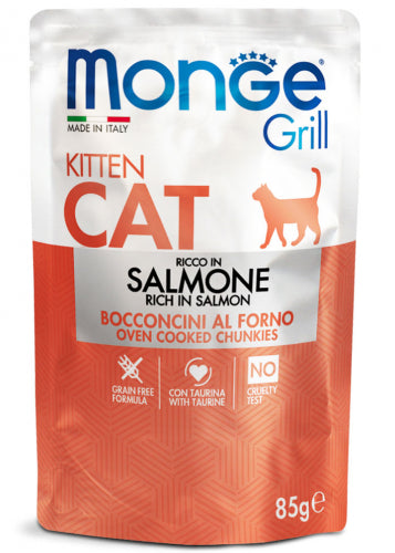 Monge | Alimento húmedo para gatos maduros Grill. Caballa