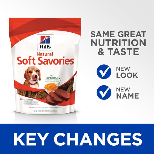 Hill's Natural | Premios para perros Soft Savories Beef & Cheedar de carne de res y queso cheddar