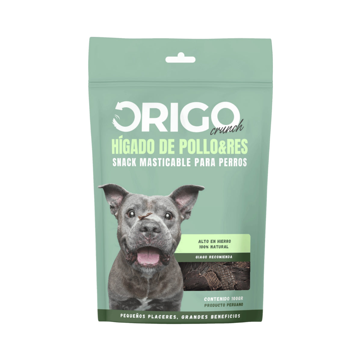 Origo | Hígado de pollo y res deshidratado, snack natural para perros 100 g – 100 g