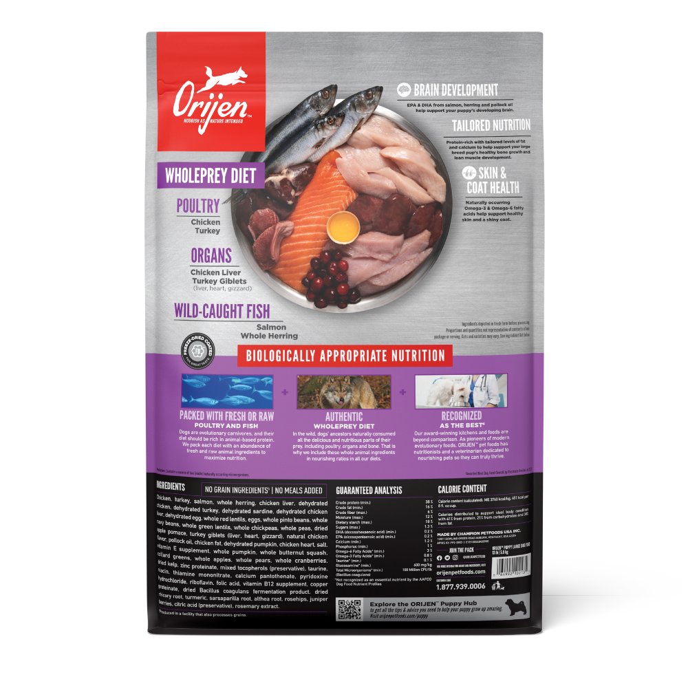 ORIJEN | Alimento seco para cachorros de razas grandes Puppy Large — imagen 3 — CORPF1B100333K10700