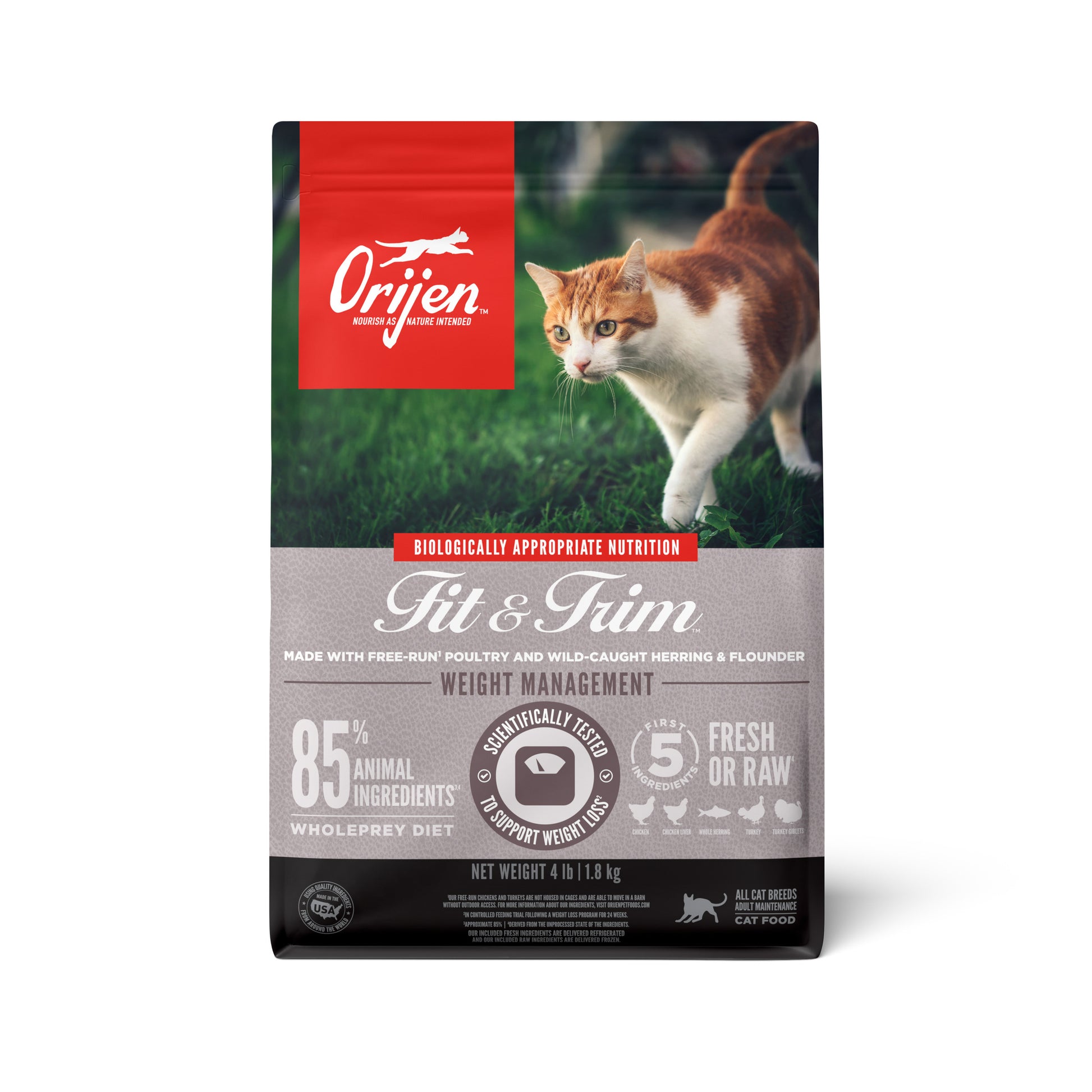 ORIJEN | Alimento seco para gatos adultos Fit & Trim — CORFF2B100432K01800