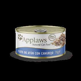 Applaws | Alimento húmedo complementario para gatos Filete de Atún con Cangrejo (1 lata de 70g)