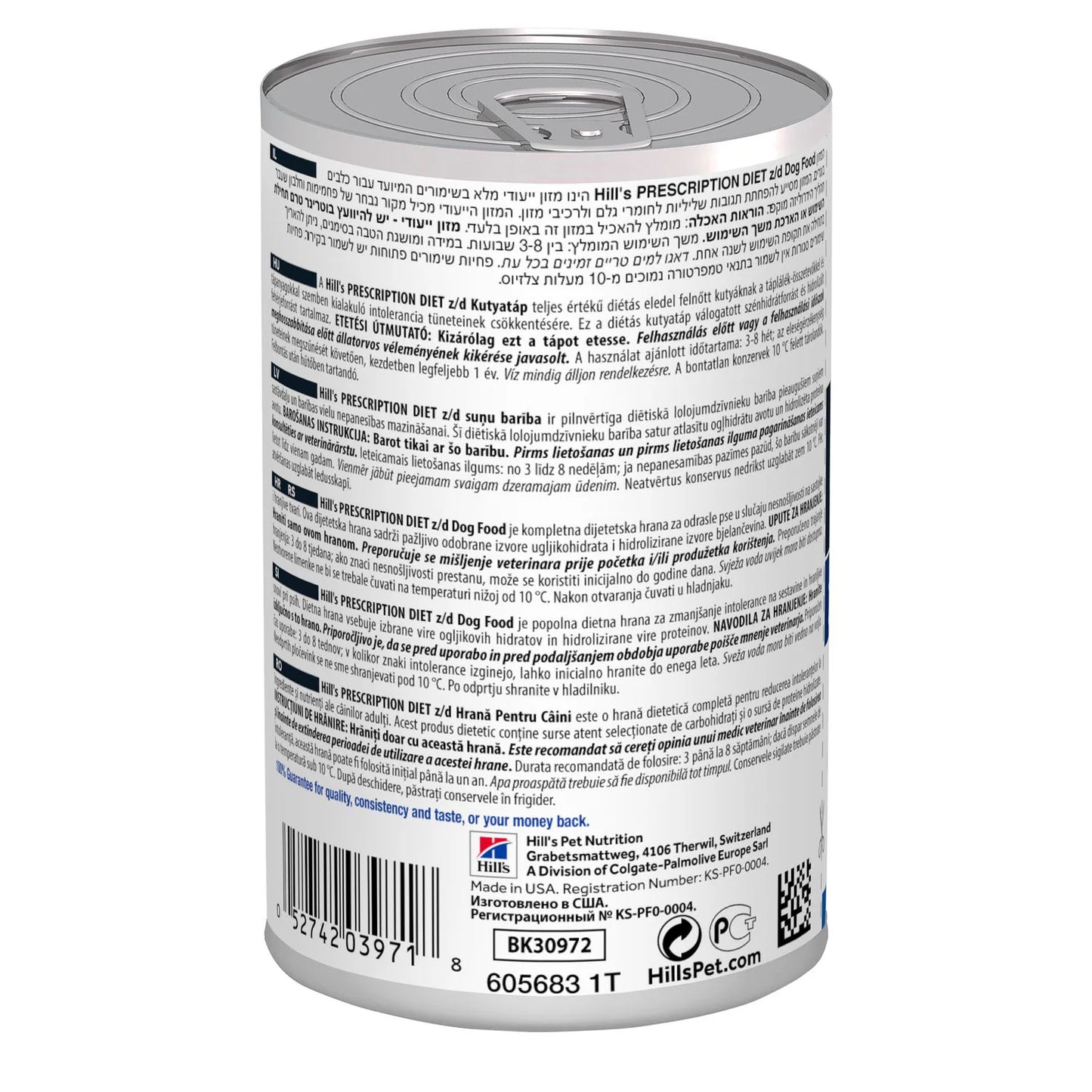 Hill's Prescription Diet | Alimento húmedo para perros Food Sensitivities z/d (Pack de 6 latas de 369 g)