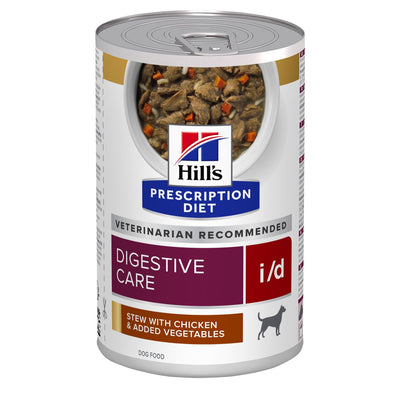 Hill's Prescription Diet | Alimento húmedo para perros Digestive Care i/d. Estofado de pollo y vegetales (Pack de 6 latas de 370 g)