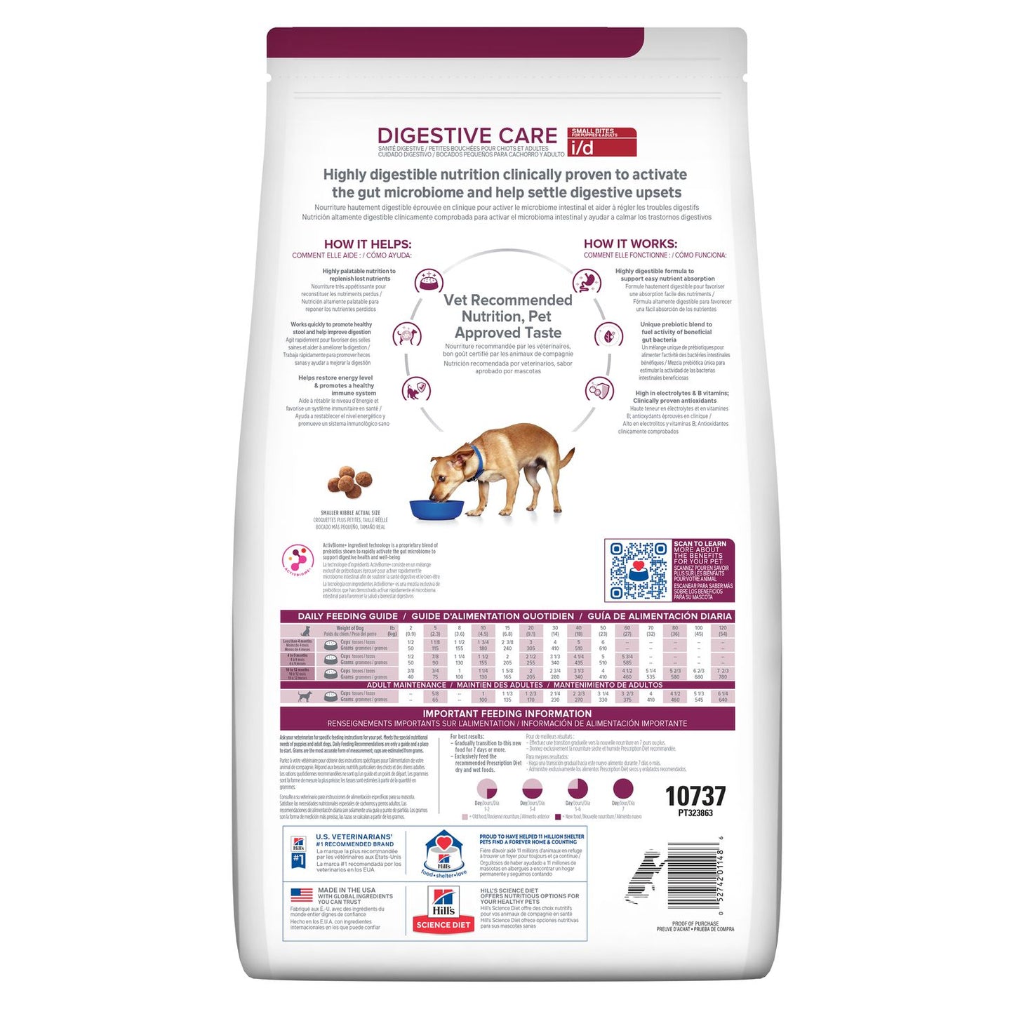 Hill's Prescription Diet | Alimento seco para perros Digestive Care i/d Small Bites