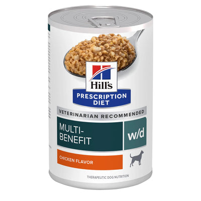 Hill's Prescription Diet | Alimento húmedo para perros Multi-Benefit w/d (Pack de 6 latas de 369 g)