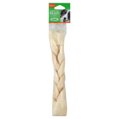 Hartz — trenza de carnaza natural para perros 10 pulgadas