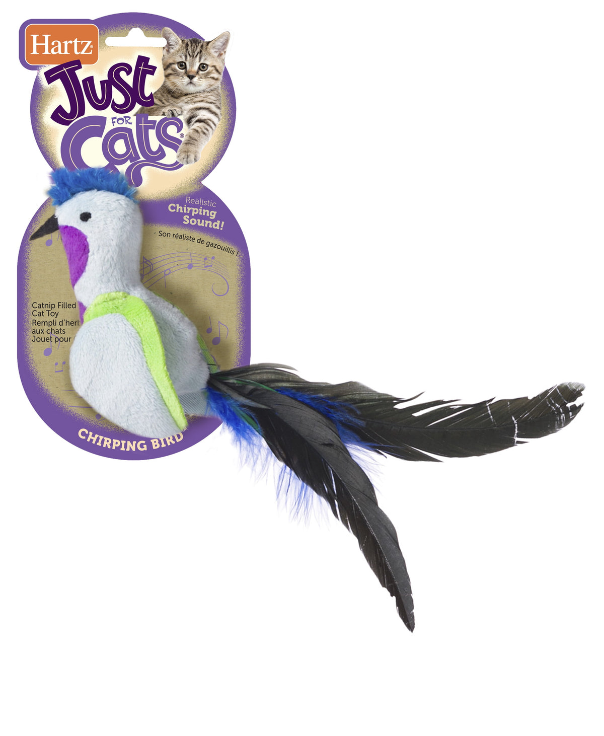 Hartz — Chirping Birds pájaro de juguete con sonido para gatos
