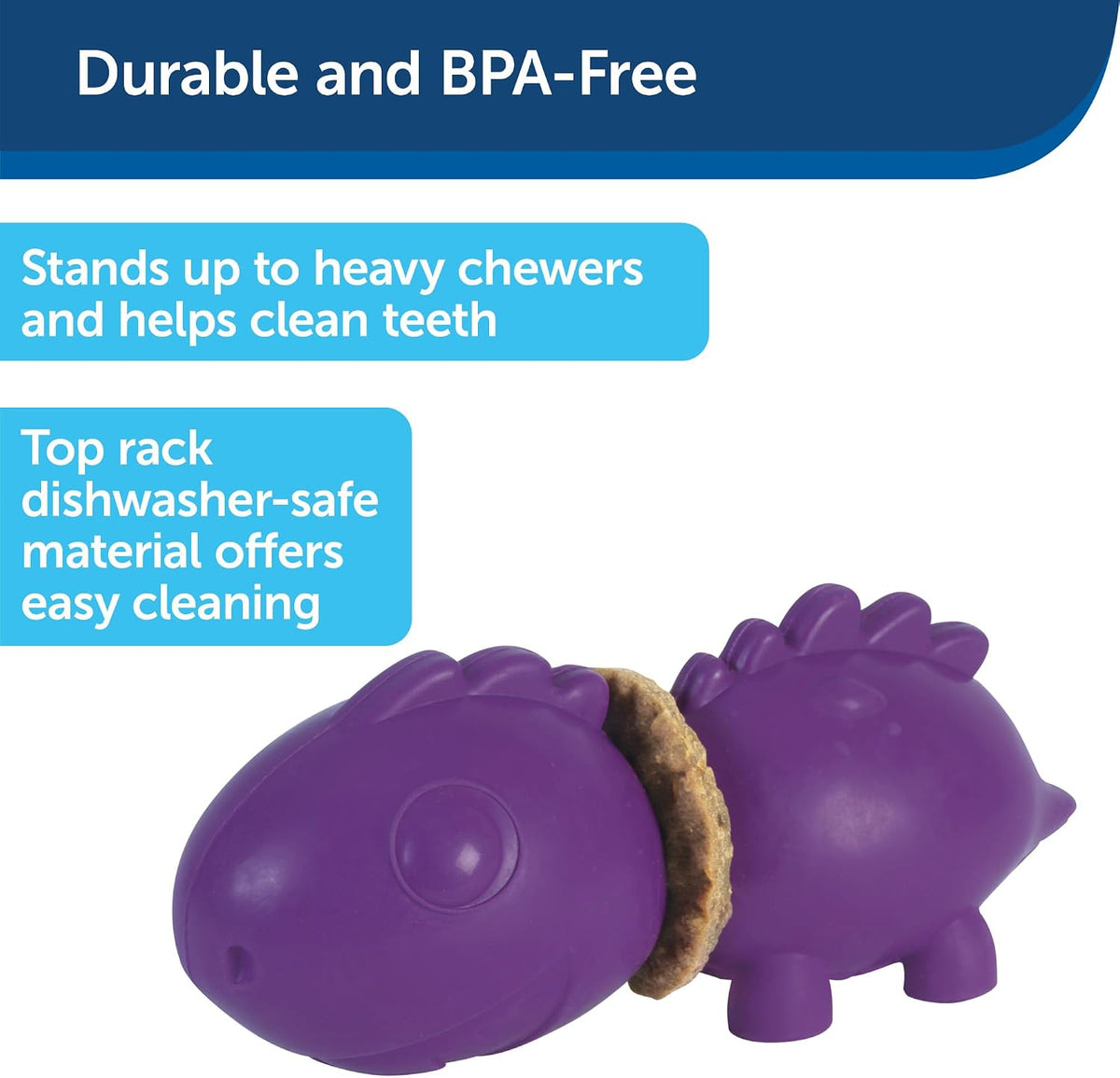 Petsafe — Busy Buddy Dinosaur Ring juguete portaanillos con carnaza para perros talla M