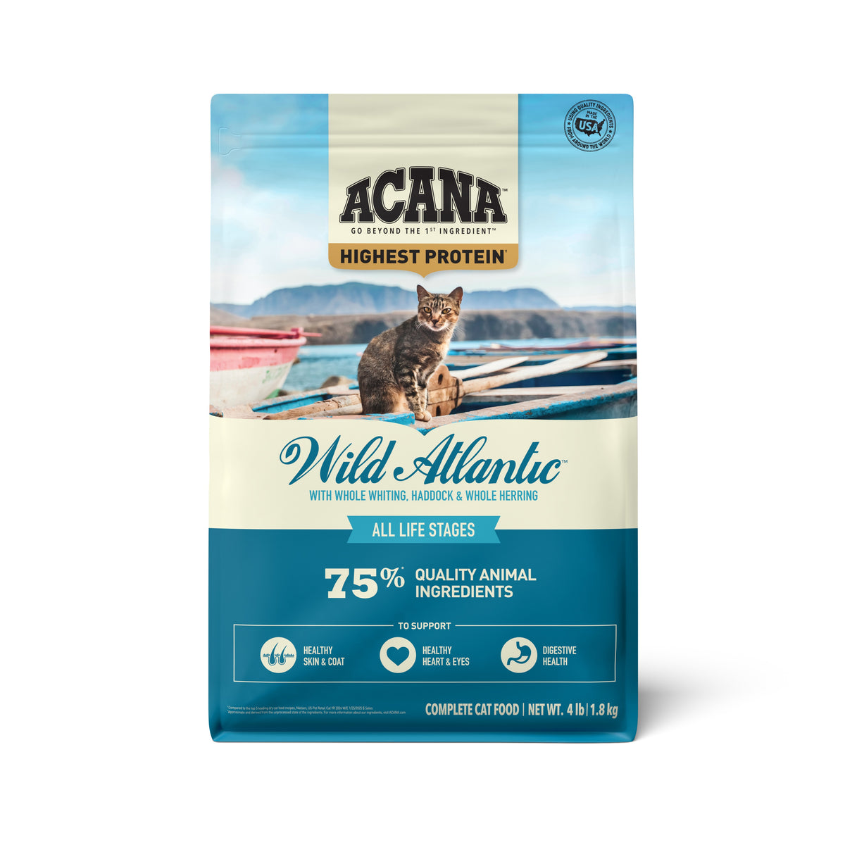 ACANA Wild Atlantic para gatos — bolsa de 1.8 kg, fotografía oficial