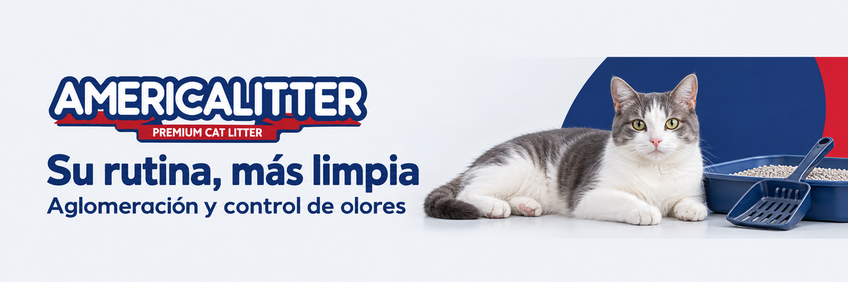 America Litter — Su rutina, más limpia. Aglomeración y control de olores.