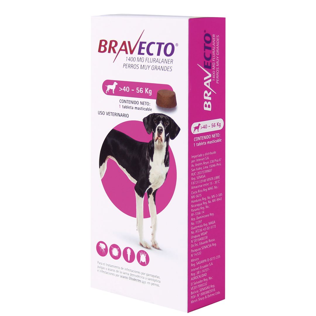 Bravecto 1400 mg — perros de más de 40 a 56 kg