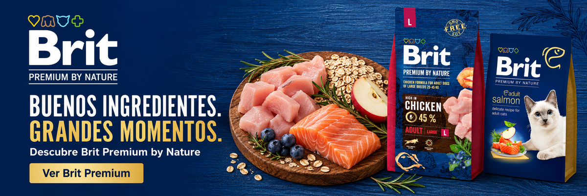 Brit Premium by Nature: buenos ingredientes, grandes momentos. Alimentos para perros y gatos.