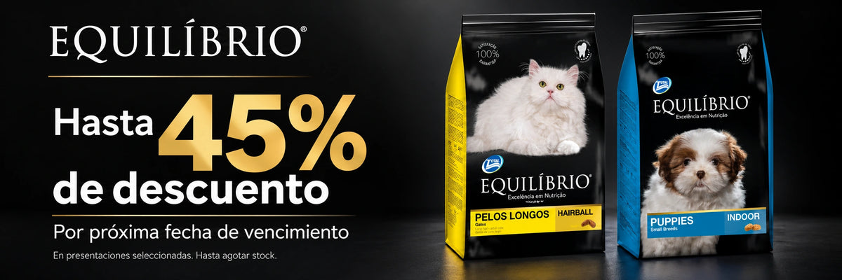 Equilibrio: hasta 45% de descuento por próxima fecha de vencimiento. En presentaciones seleccionadas. Hasta agotar stock.