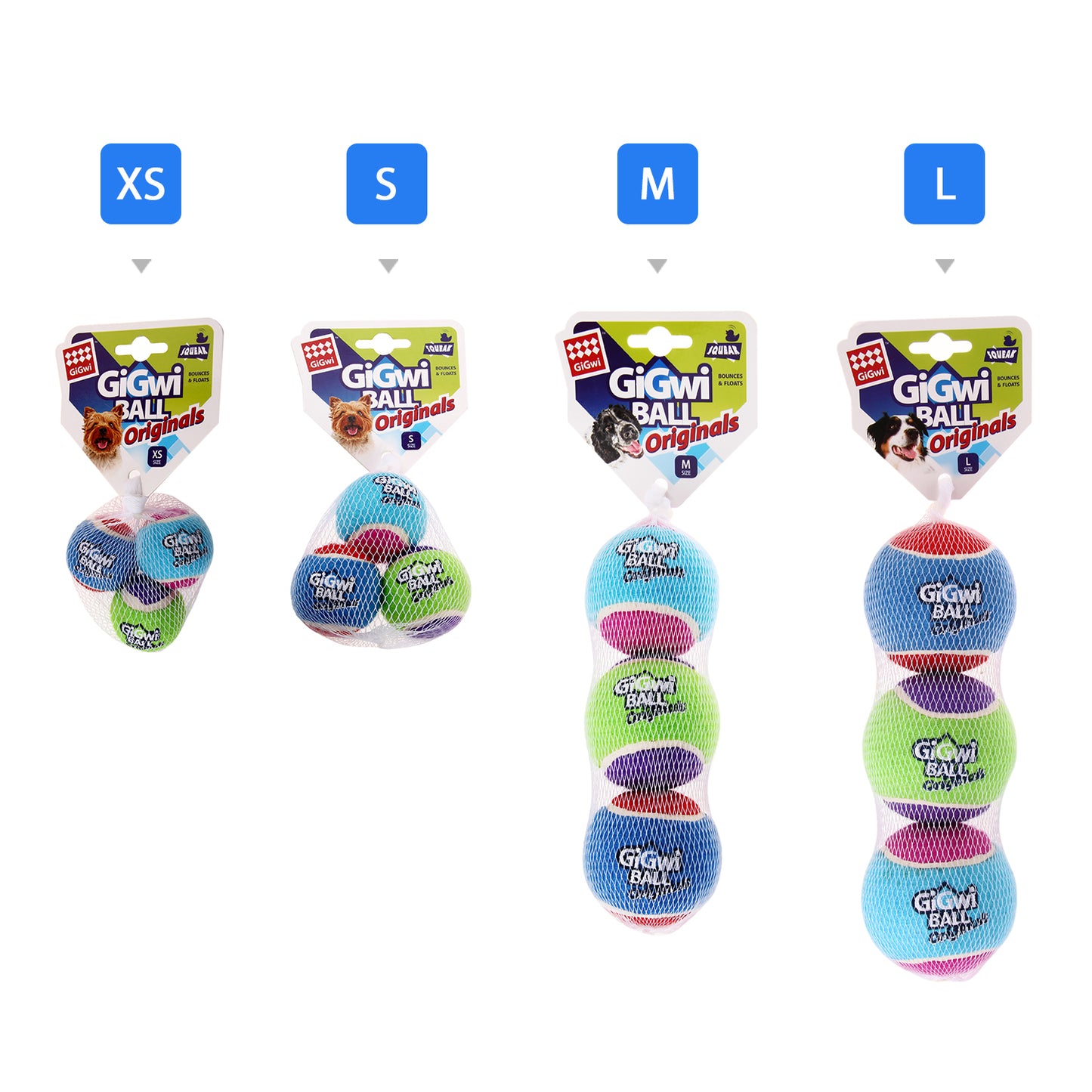 GiGwi Ball Originals | Pelotas de tenis para perros, pack de 3 — vista oficial adicional 2