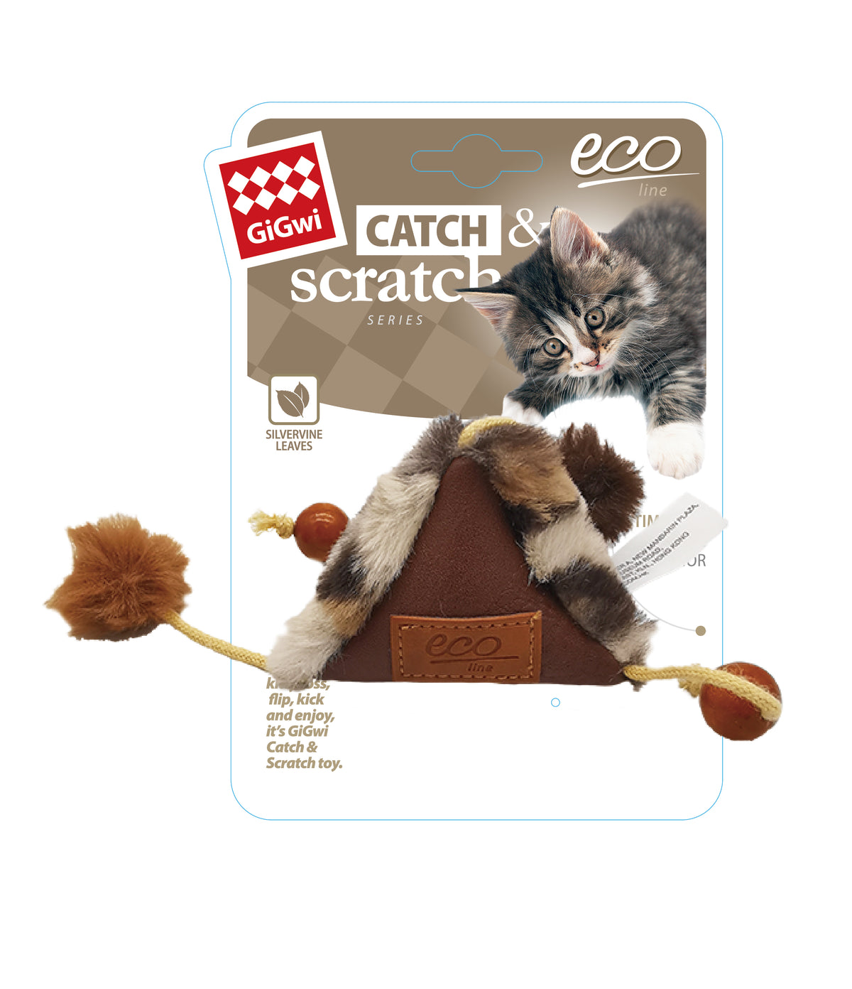 GiGwi Silvervine | Recambios triangulares para gatos, pack de 3 — imagen oficial del producto