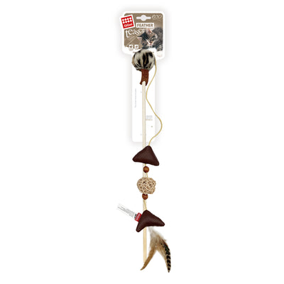 GiGwi | Juguete para gatos ECO LINE varilla con plumas SIL VARILLA PLUMA — vista frontal oficial