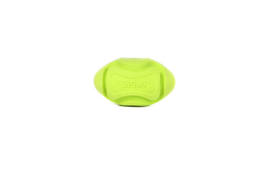 GiGwi | Juguete para perros Pelota Rugby Foamer TPR verde — imagen oficial del producto