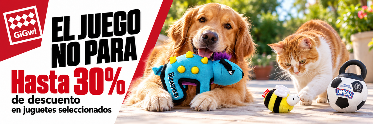 GiGwi: el juego no para. Hasta 30% de descuento en juguetes seleccionados.