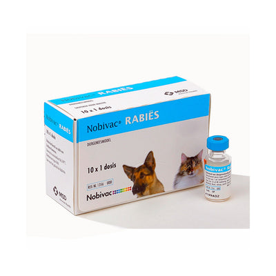 MSD Nobivac Rabies — presentación de una dosis; imagen oficial del fabricante