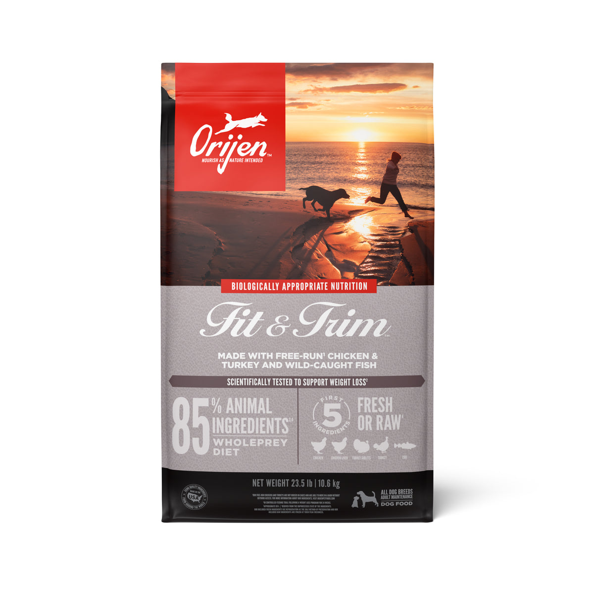 ORIJEN Fit & Trim para perros — bolsa de 10.6 kg, fotografía oficial