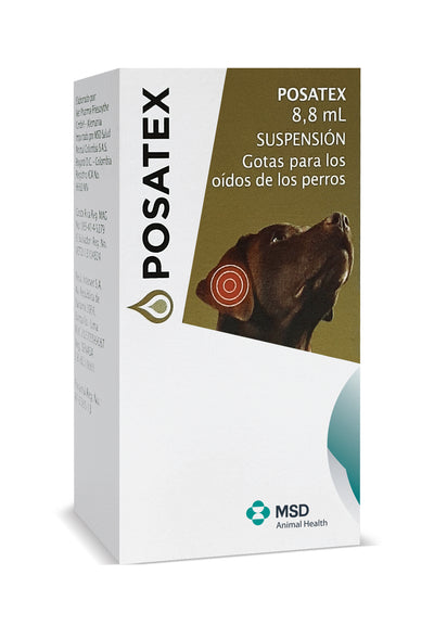 MSD Posatex 8,8 mL — envase original sobre fondo blanco