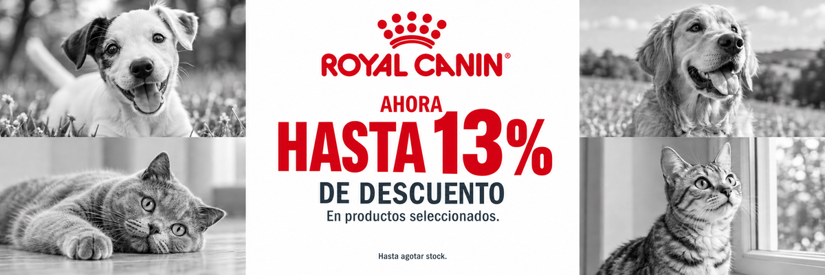Royal Canin: ahora hasta 13% de descuento en productos seleccionados. Hasta agotar stock.