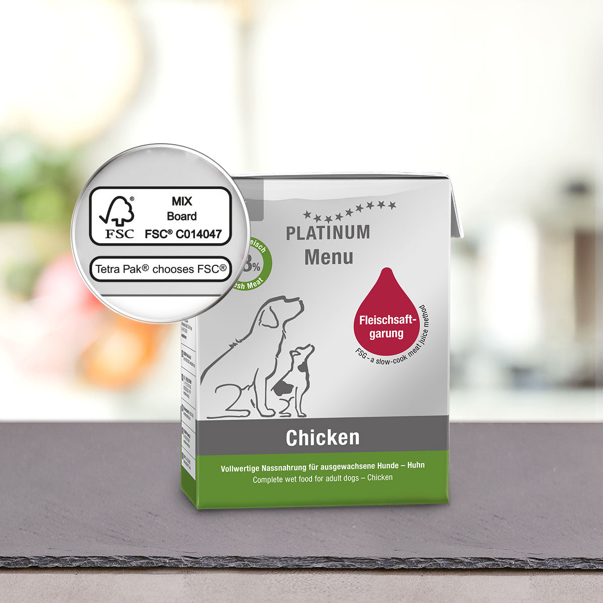 Platinum | Alimento húmedo para perros adultos Menu Adult Chicken, pollo