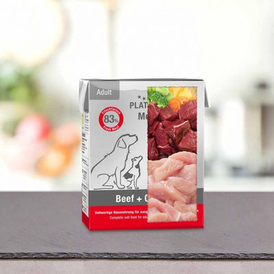 Platinum | Alimento húmedo para perros adultos Menu Adult Beef & Chicken, res y pollo