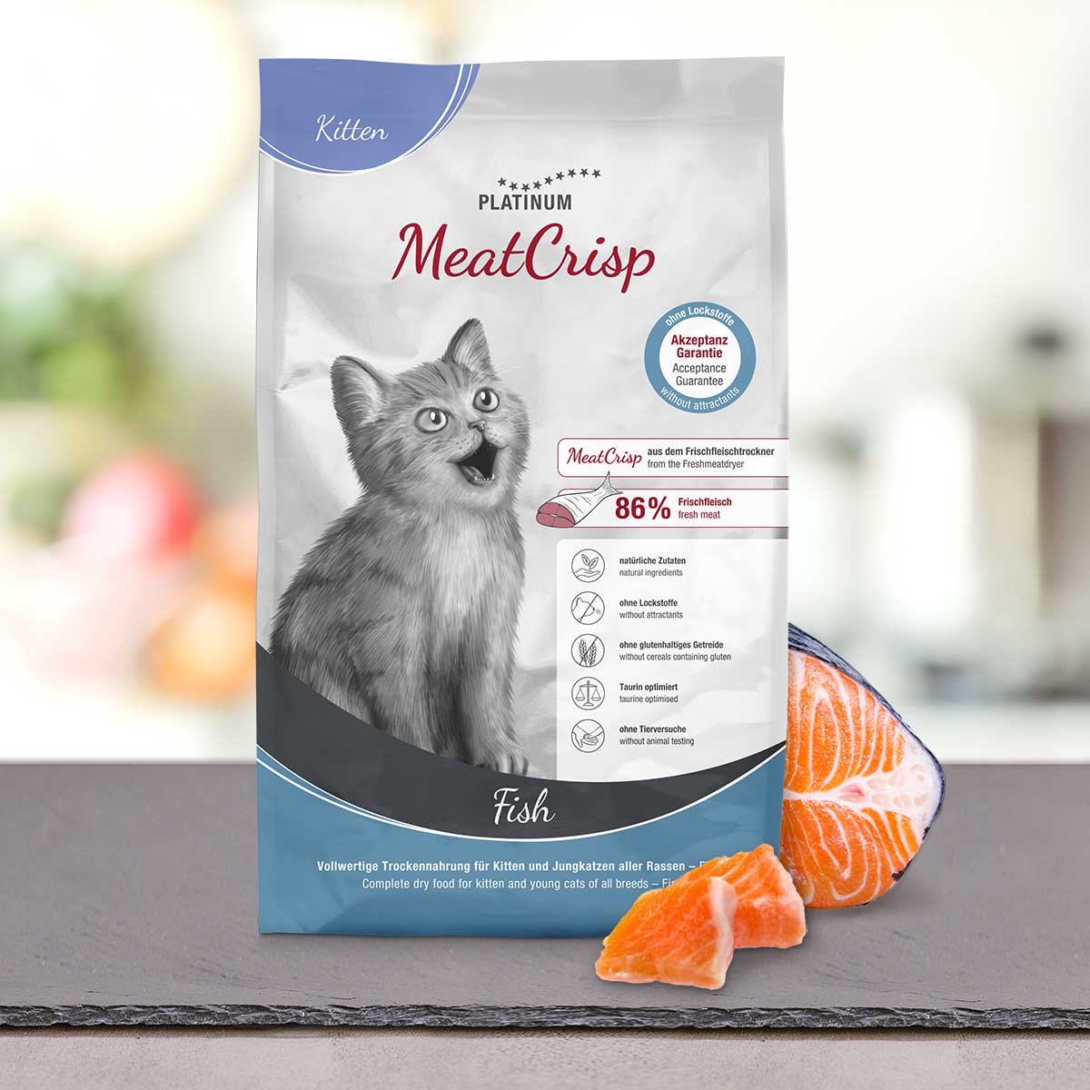 Platinum | Alimento seco para gatitos MeatCrisp Kitten Fish, pescado