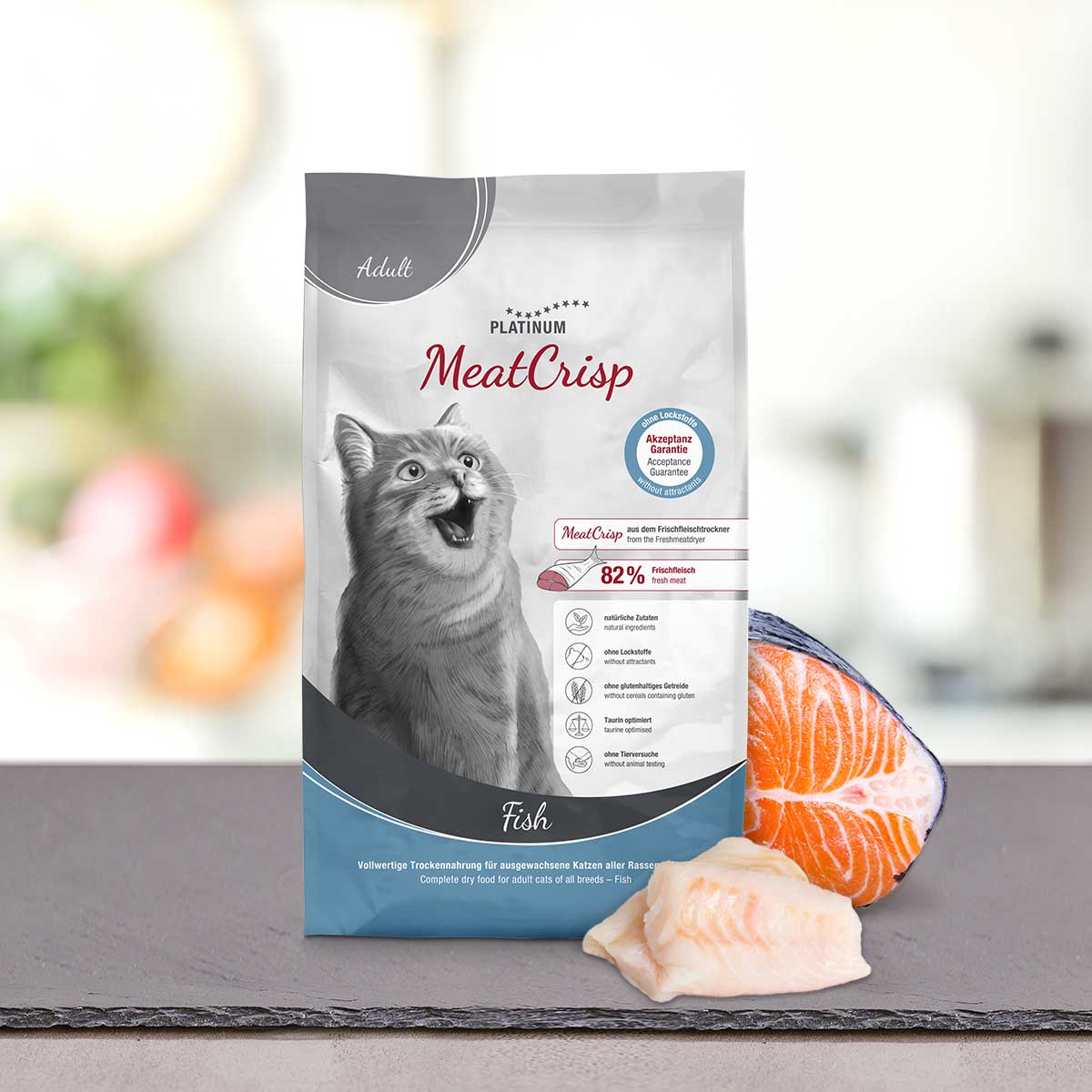 Platinum | Alimento seco para gatos adultos MeatCrisp Adult Fish, pescado