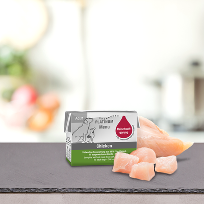 Platinum Menu Adult Chicken · envase de 90 g (foto oficial)