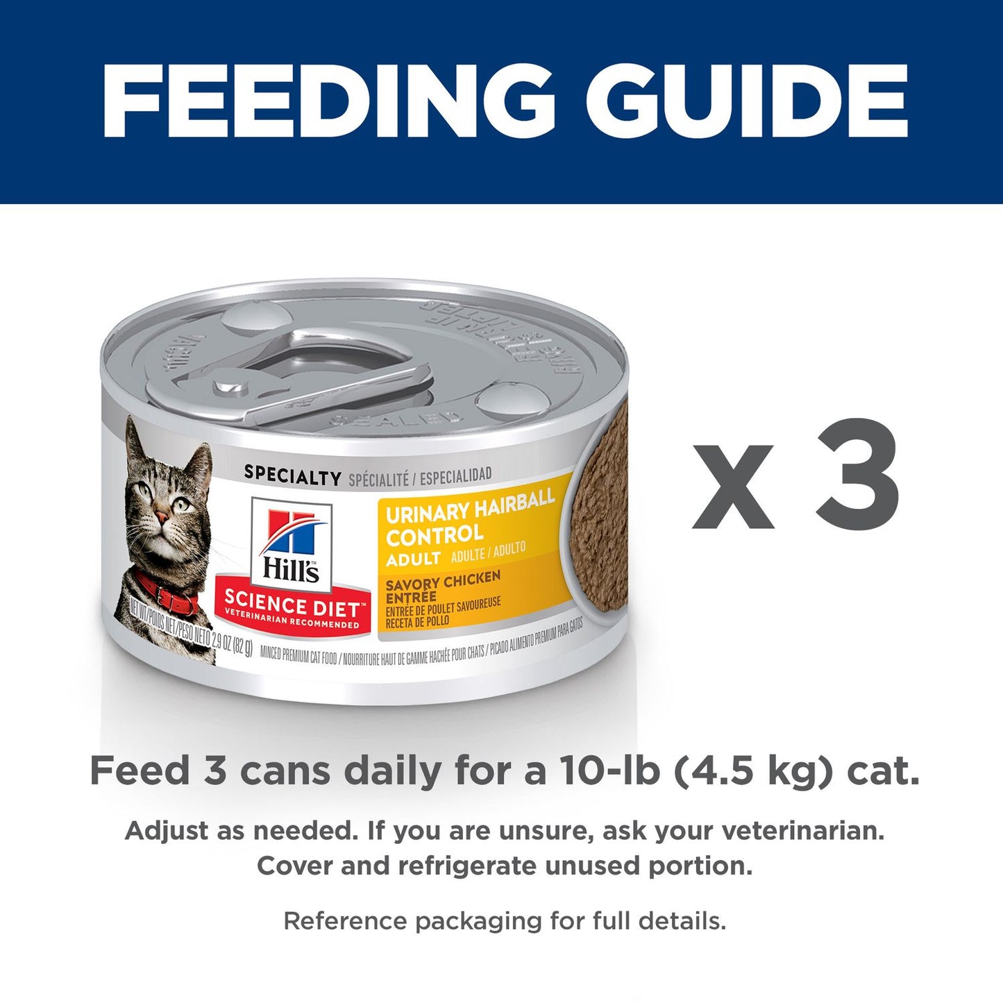 Hill's Science Diet | Alimento húmedo para gatos adultos Adult Urinary & Hairball Control (Pack de 6 latas de 82 g)