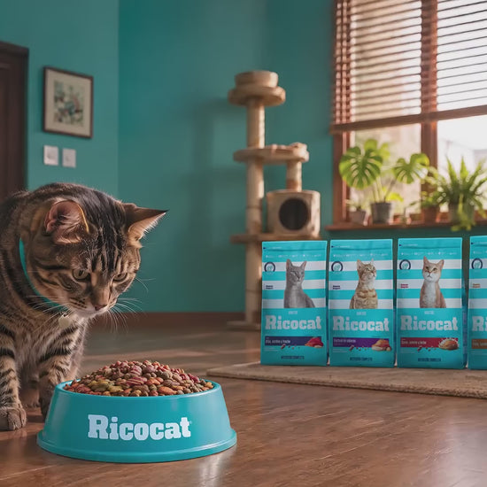 Ricocat alimentos secos para gatos adultos: variedad y beneficios en español.