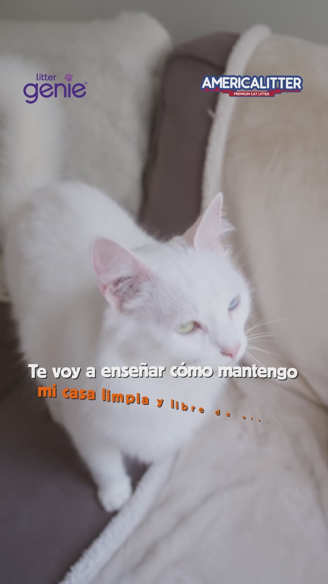Cómo limpiar el arenero con America Litter y Litter Genie. Vídeo con explicación en español.