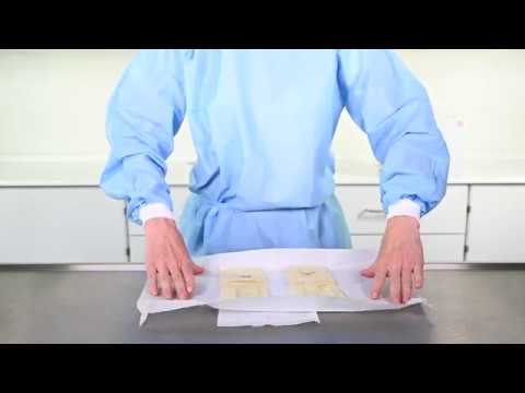 Kruuse KRUTEX guantes quirúrgicos · video oficial de KRUUSE: cómo ponerse guantes quirúrgicos