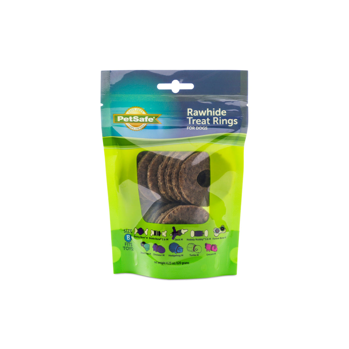 Busy Buddy® Natural Rawhide Rings, 16 Count