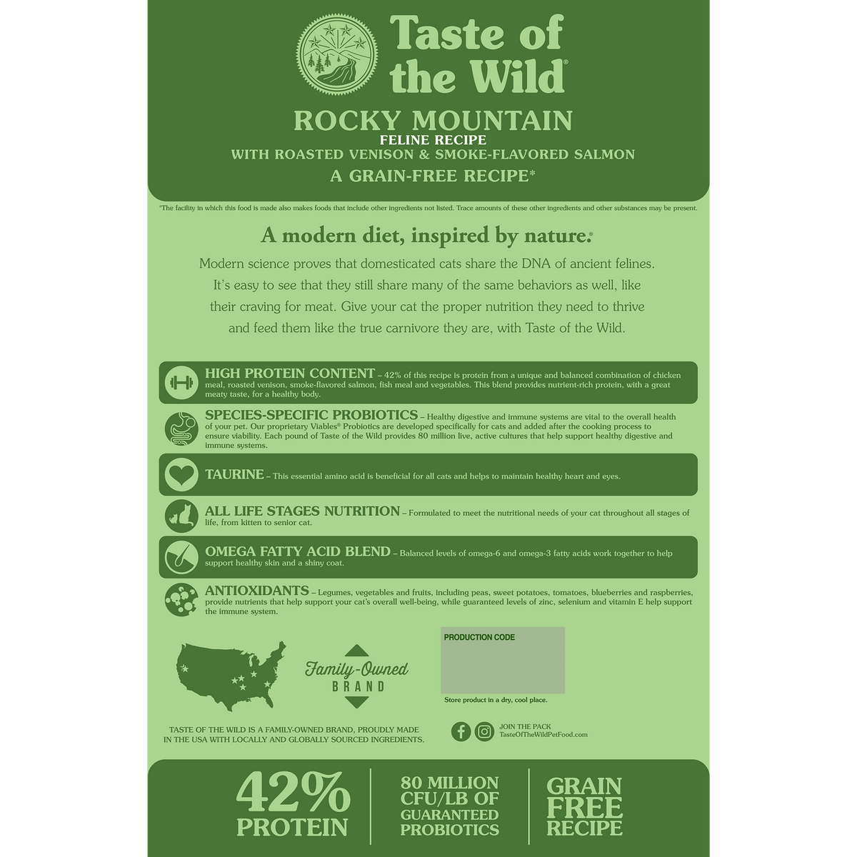 Taste of the Wild | Rocky Mountain gatos con venado asado y salmón ahumado