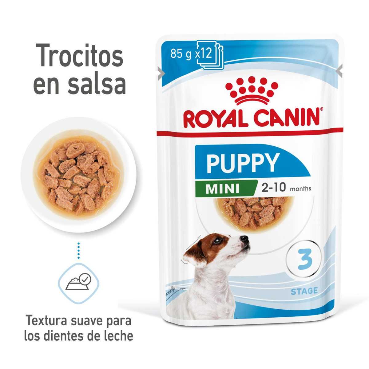 ROYAL CANIN | Alimento húmedo para perros cachorros de razas pequeñas (Pack de 12 bolsitas de 85g) — imagen oficial 2